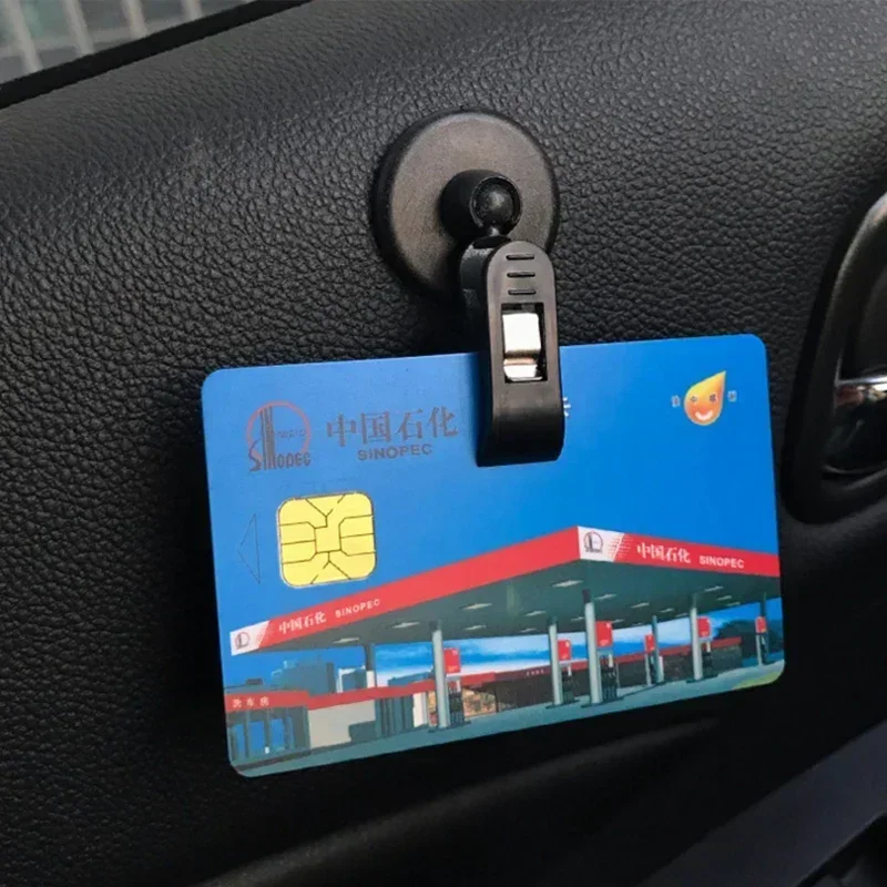 Auto-interieur Raam Clip Mount Zwart Zuignap Clip Plastic Sucker Verwijderbare brilhouder voor zonnescherm Gordijn Handdoek Ticket