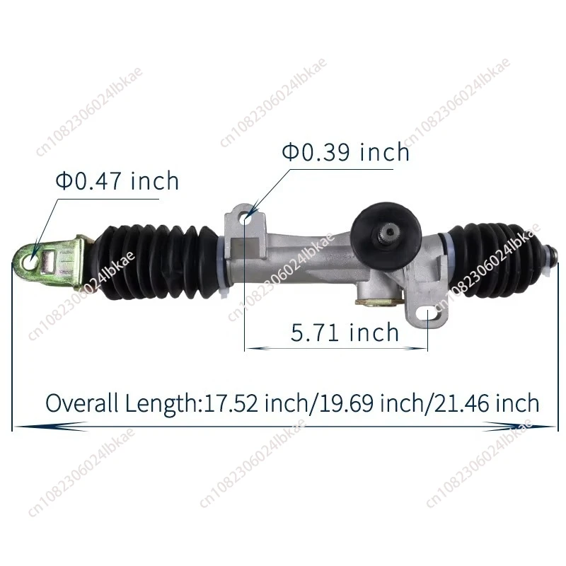 Golf cart shuttle stroller steering rack assembly
