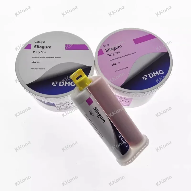DMG Dental Silicone Rubber Impression Kit Soft Putty Light Body Mixing Head for Crown Bridge Inlay Onlay High Precision