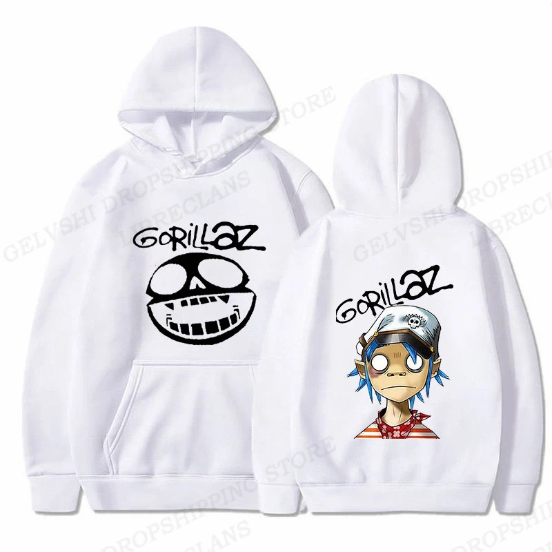 Rock Band Gorillaz Hoodie Men Fashion Hoodie Kids Hip Hop Hoodies Boy Coats Women Sweatshirts Punk Hoodies y2k Clothes