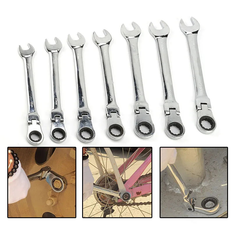 Adjustable Ratchet Wrench 8mm-10mm Repair Quick Wrench Bike Cars Mechanical Workshopl Hand Tool Box Keys Kit Socket