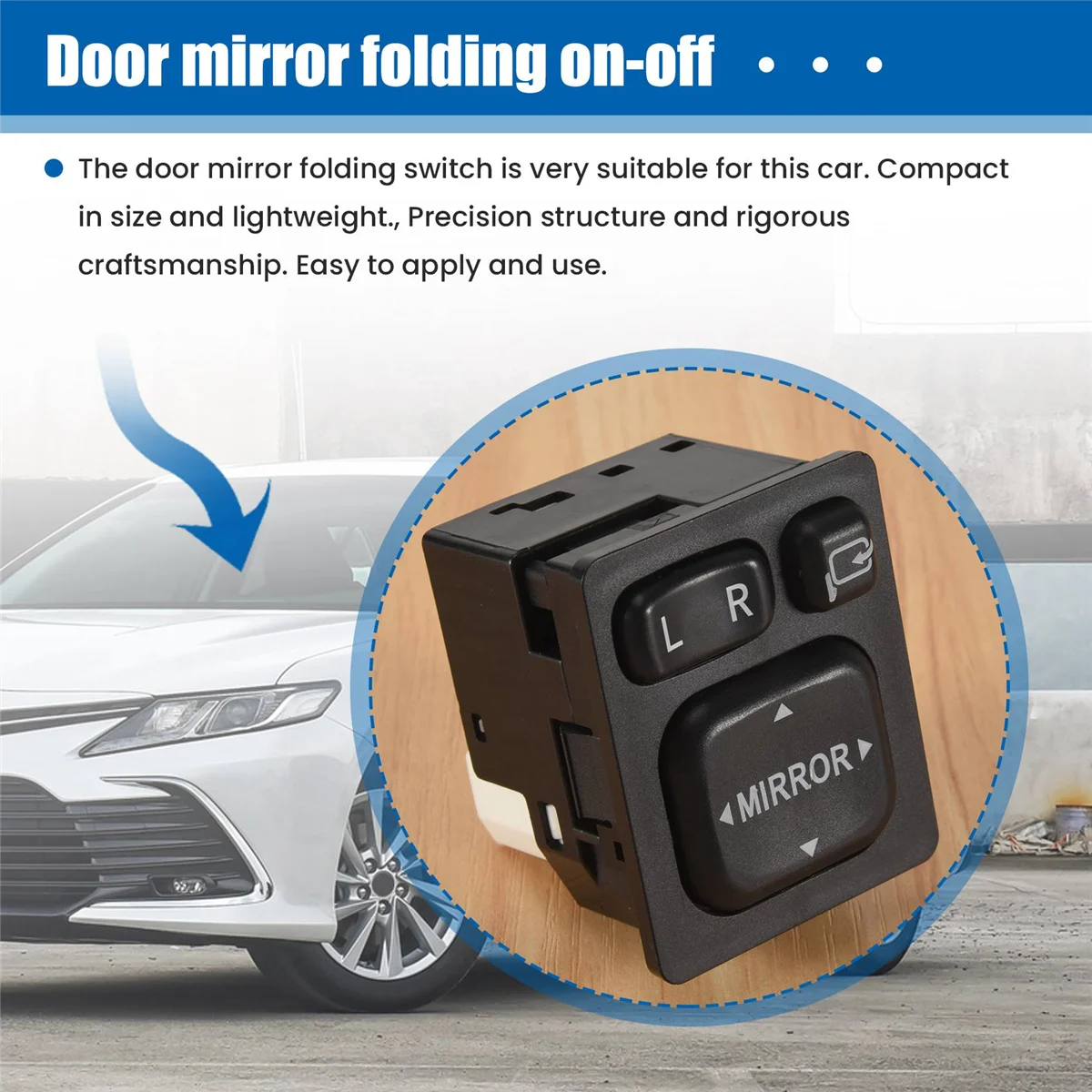 New Door Mirror Folding Switch Fit for Vios 84872-52040