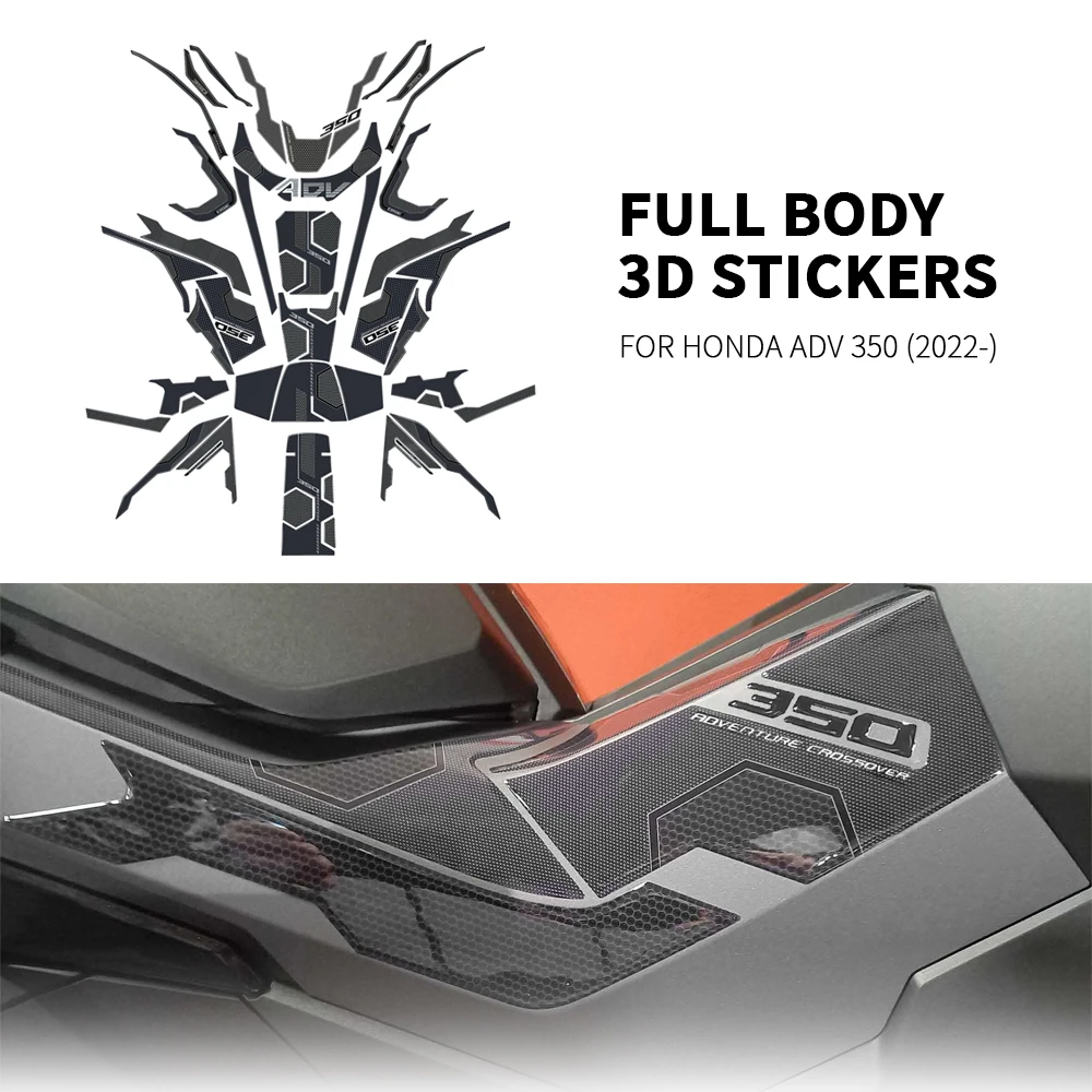 

For HONDA ADV350 ADV 350 2022 2023 - Sticker 3D Tank Pad Stickers Protection Kit Oil Gas Protector Cover Decoration