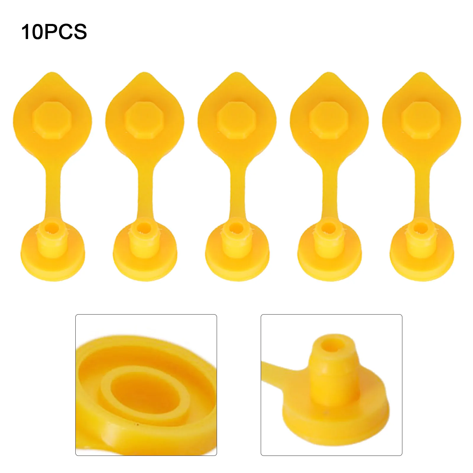 

10pcs Gas Can Tank Exhaust Cover Yellow Plastic Industrial Reduable Replacement Accessories Dispensers Fuel Jug Vent Cap Plug