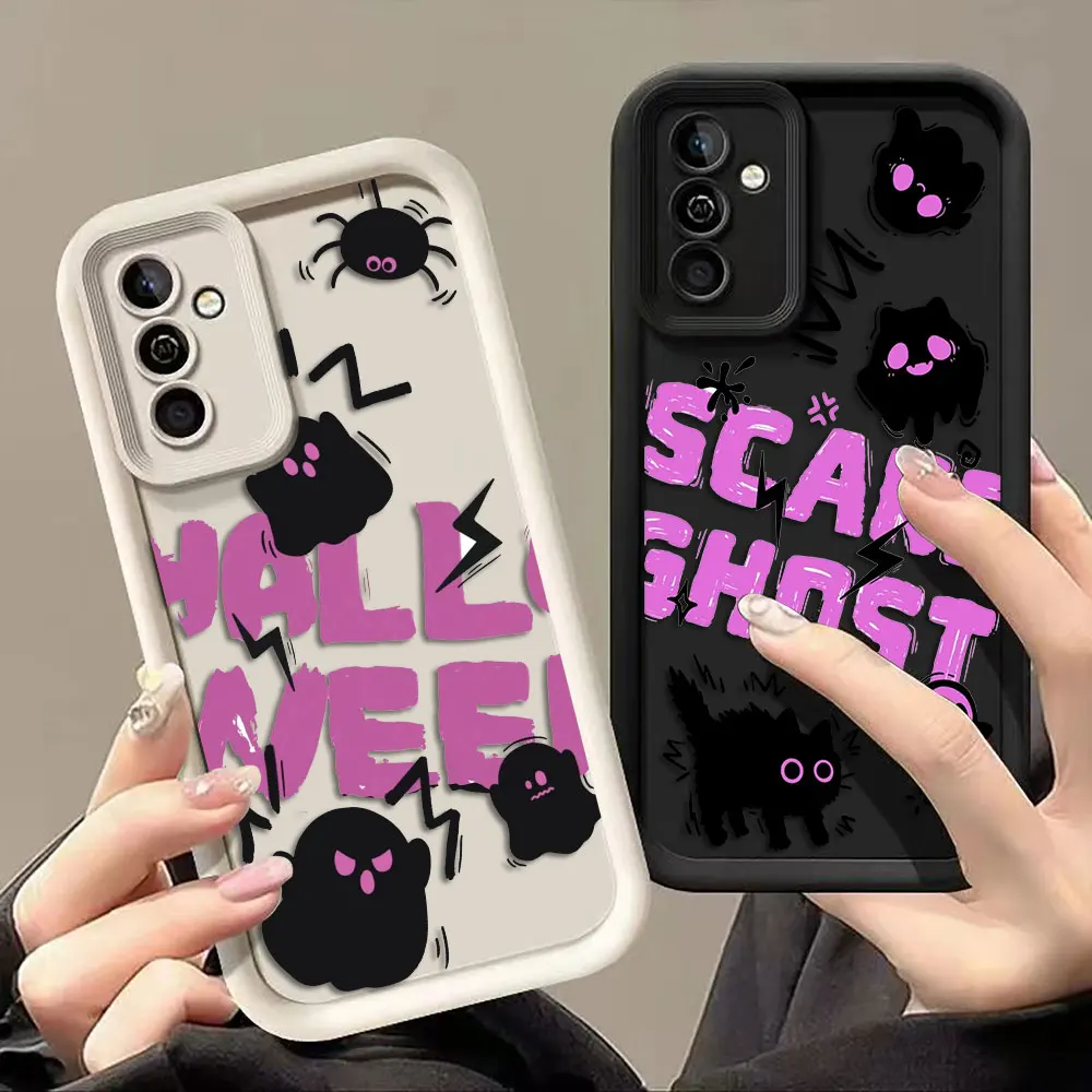 Cartoon Witch Ghost Phone Case For Samsung A07 A50 A70 A03 A03S A04E A04 A10 A05 A05S A06 A11 A12 M23 M31 M51 M54 NOTE 20 Cover