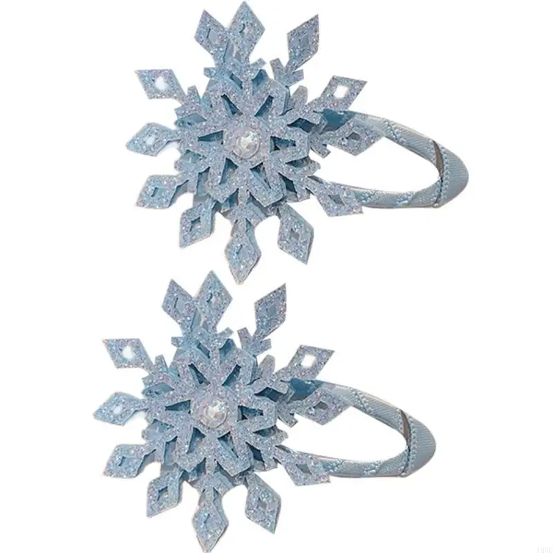 195E คริสต์มาสเกล็ดหิมะคลิปผมเทศกาลอุปกรณ์เสริมผมผู้หญิงเด็ก Hairclip