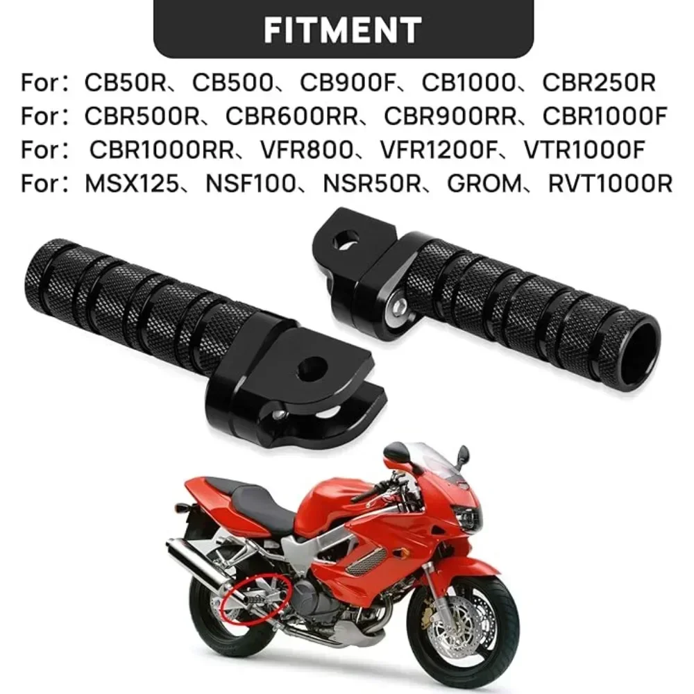 Motorcycle CNC Front Foot Pegs Footrest Adjustable Foot Rests for Honda CBR1000RR 600RR CBR500R CBR600F MSX125