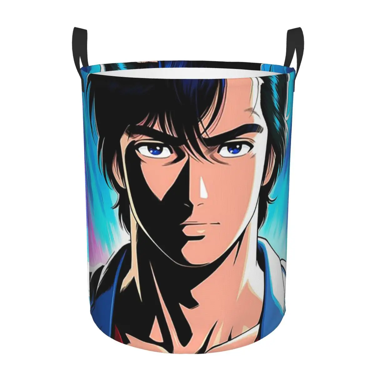 

Nicky Larson Ryo Saeba Dirty Laundry Baskets Foldable Large Waterproof Clothes Sundries Basket For Home Children's