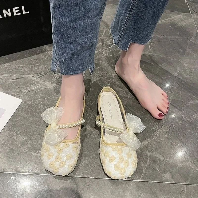

Pearl With Bow Woman Footwear Fashion 2025 On Offer Designer Luxury Original Trends New Arrival In Casual Deals Shoes for Women