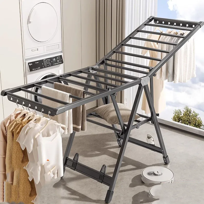 Designer Clothes Drying Rack Black Organizer Balcony Trouser Cloth Hanger Foldable Laundry Cabides Para Roupas Home Accessories