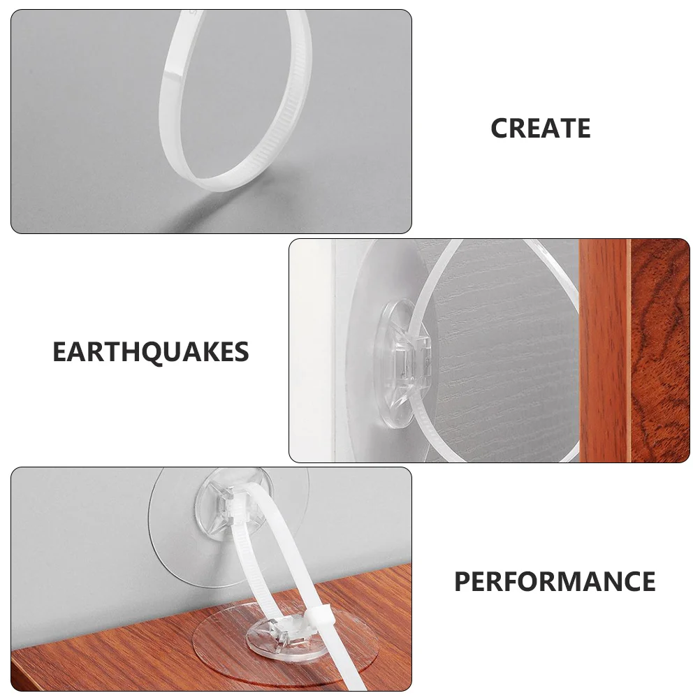 

2Sets Home Furniture Fixer Anti-Tilt Safety Straps Durable No Punching Fixing Tool Prevent Furniture Falling Baby Pet Safety