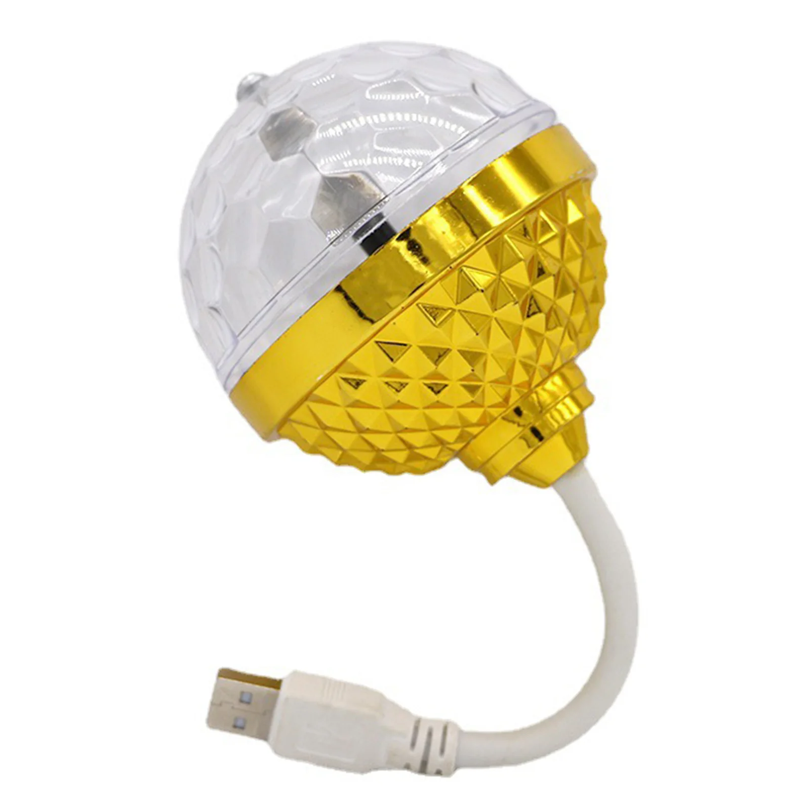 USB Stage Lights LED Rotating Crystal Lamp Ornament for Colorful RGB Energy Saving Plug and Play Lighting Decorations
