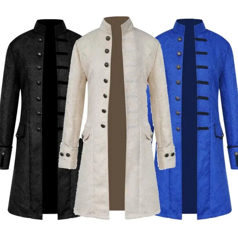 Adult Men Medieval Larp Viking Costume Leopold Gambeson Canvas Suede Turtleneck Jacket Battle Hero Outfit Winter Coat costume SD