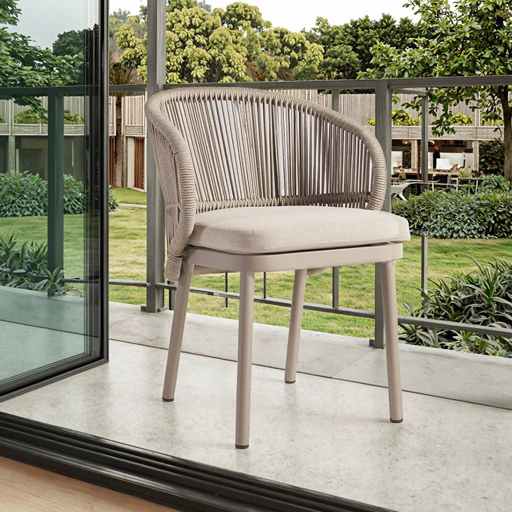 Aluminum Garden Chairs Used for Restaurant in Modern Design Outdoor Patio Chairs Stacking