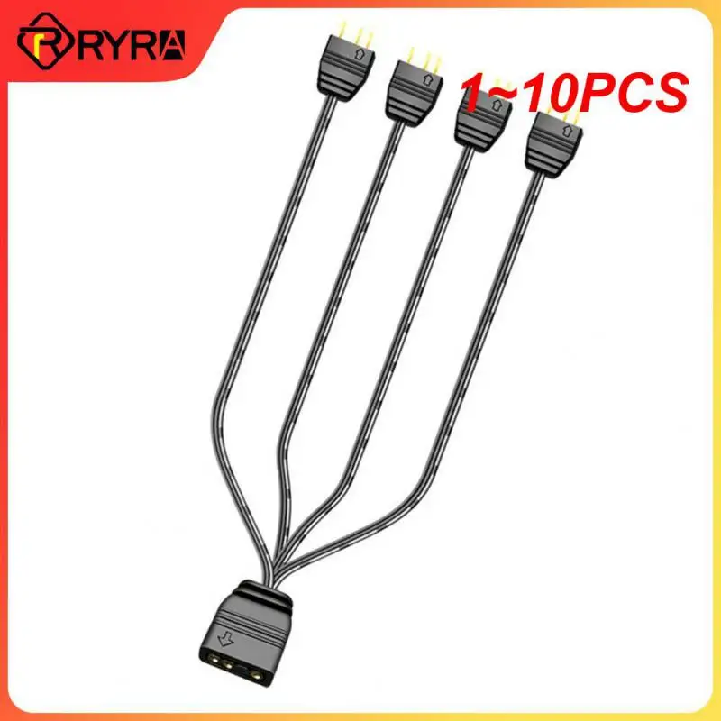 

1~10PCS ARGB Splitter 5V 3 Pin 1 to 4 Universal 33.5cm Mainboard ARGB Extension Cable with Protective for Desktop