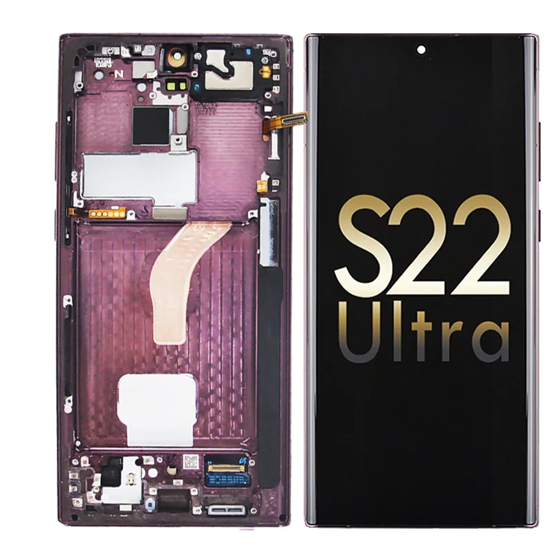 Nuovo OLED per Samsung Galaxy S22 Ultra 5G S908 S908B S908U Display LCD Touch Screen Digitizer per Galaxy S22ultra Assembly