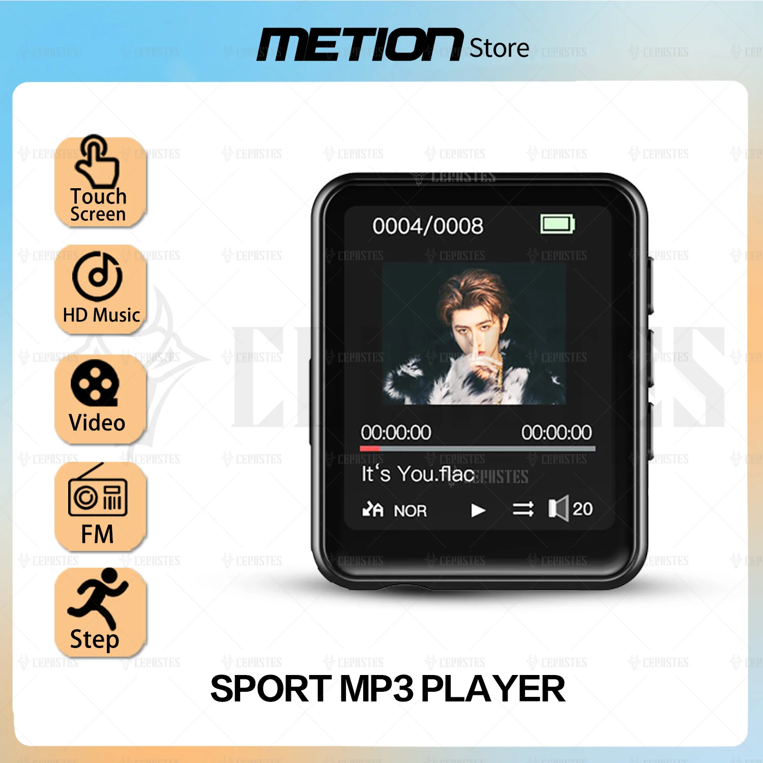 

1.8"Full Touch Screen Mp3/Mp4 player bluetooth HiFi lossless music video player portable sports with speaker FM/pedometer/clock