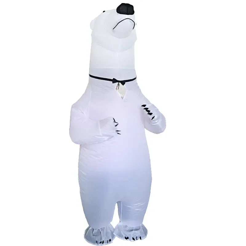Inflatable Polar Bear Costume Adult Halloween Carnival Cosplay Party Fancy Dress Men Women Animal Mascot Birthday Outfits Suit