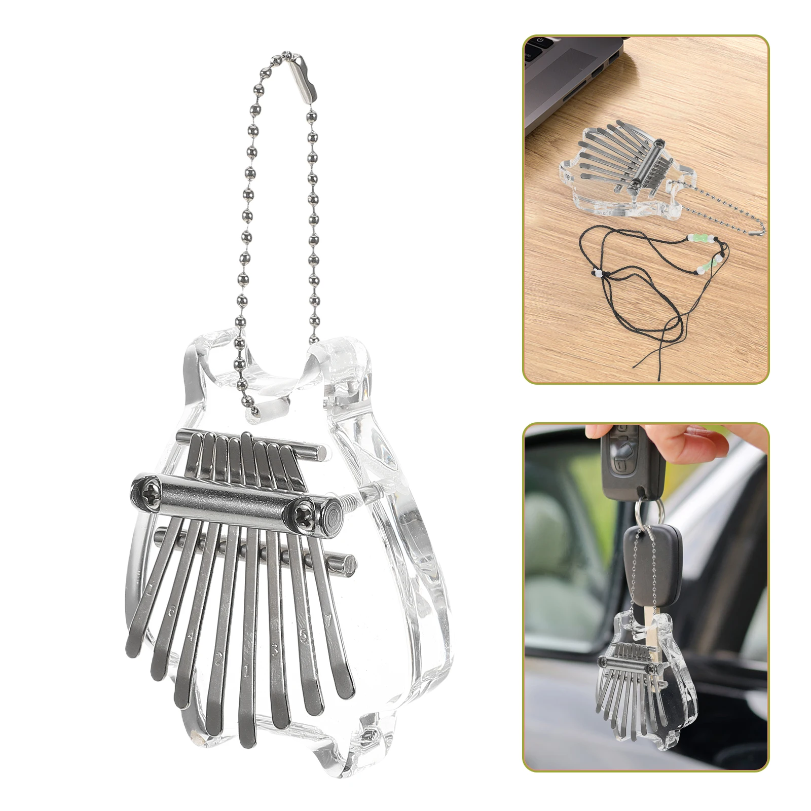 

Thumb Electronic Kalimba Hand Piano Mini Crystal Metal Finger Instrument 8 Keys