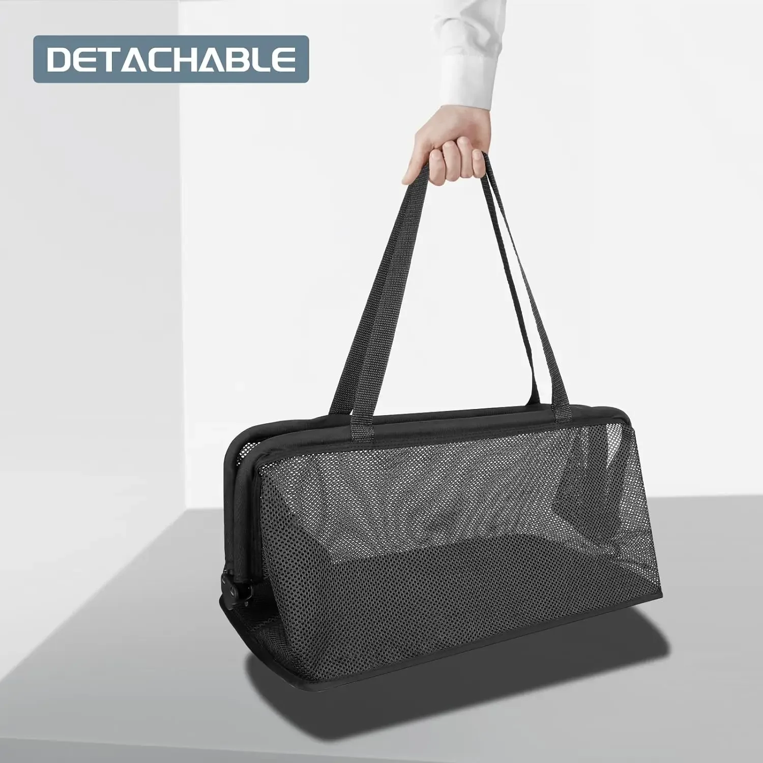 Shopping Cart Collapsible Utility Trolley Cart Features up 60 lbs Total Weight Capacity, Stylish Detachable Carry Bag, Swivel Ti