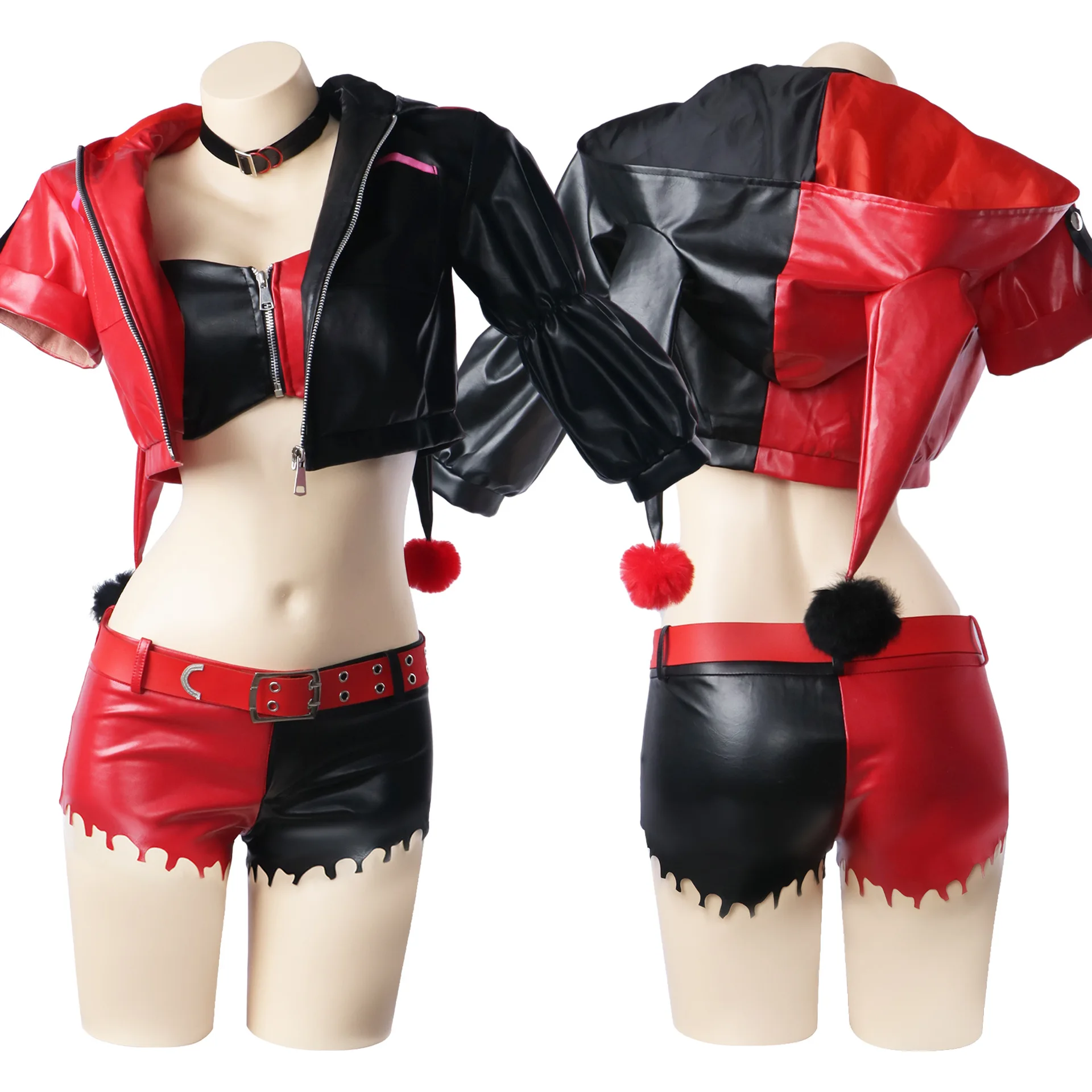 Disfraz de Harley para mujer, disfraz de Anime, Quinzel, Suicide, Isekai, Joker Girl Squad, disfraz de Halloween, trajes de fiesta Sexy con peluca