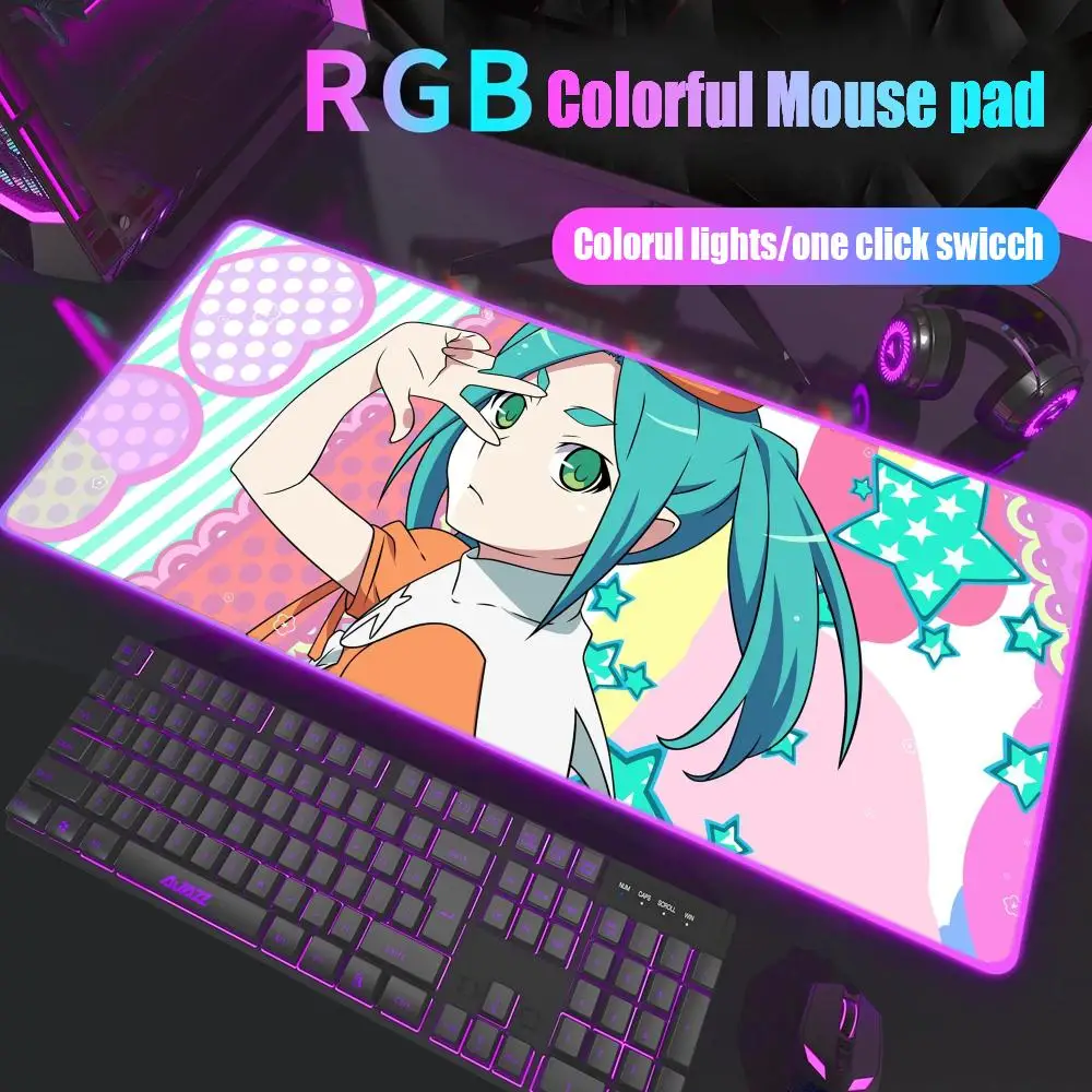 

Ononoki Yotsugi FCNB Monogatari Mouse Pad Gamer Rgb Desk Mat Back Light Led Mousepad Setup Gaming Deskmat Big Mousepad Backlight