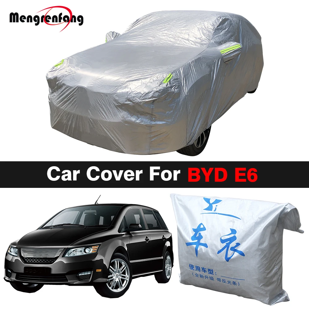 

Full Car Cover Outdoor Indoor Sun Shade Anti-UV Rain Snow Wind Resistant Cover Dustproof For BYD E6 2009-2023