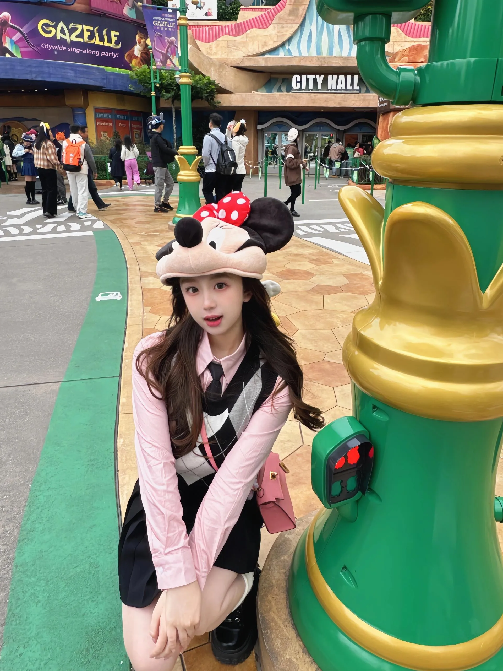 

Комплект для Хэллоуина, пастельно-розовый клетчатый жилет, длинная юбка JK orm, корейская юбка для колледжа, женская мода с ромбовидным узором