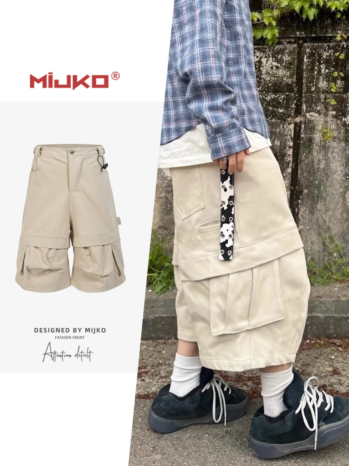 

Шорты MIJKO с трехмерным силуэтом, плиссированные, фасона «сабля», длиной семь восьмых, модель 8536