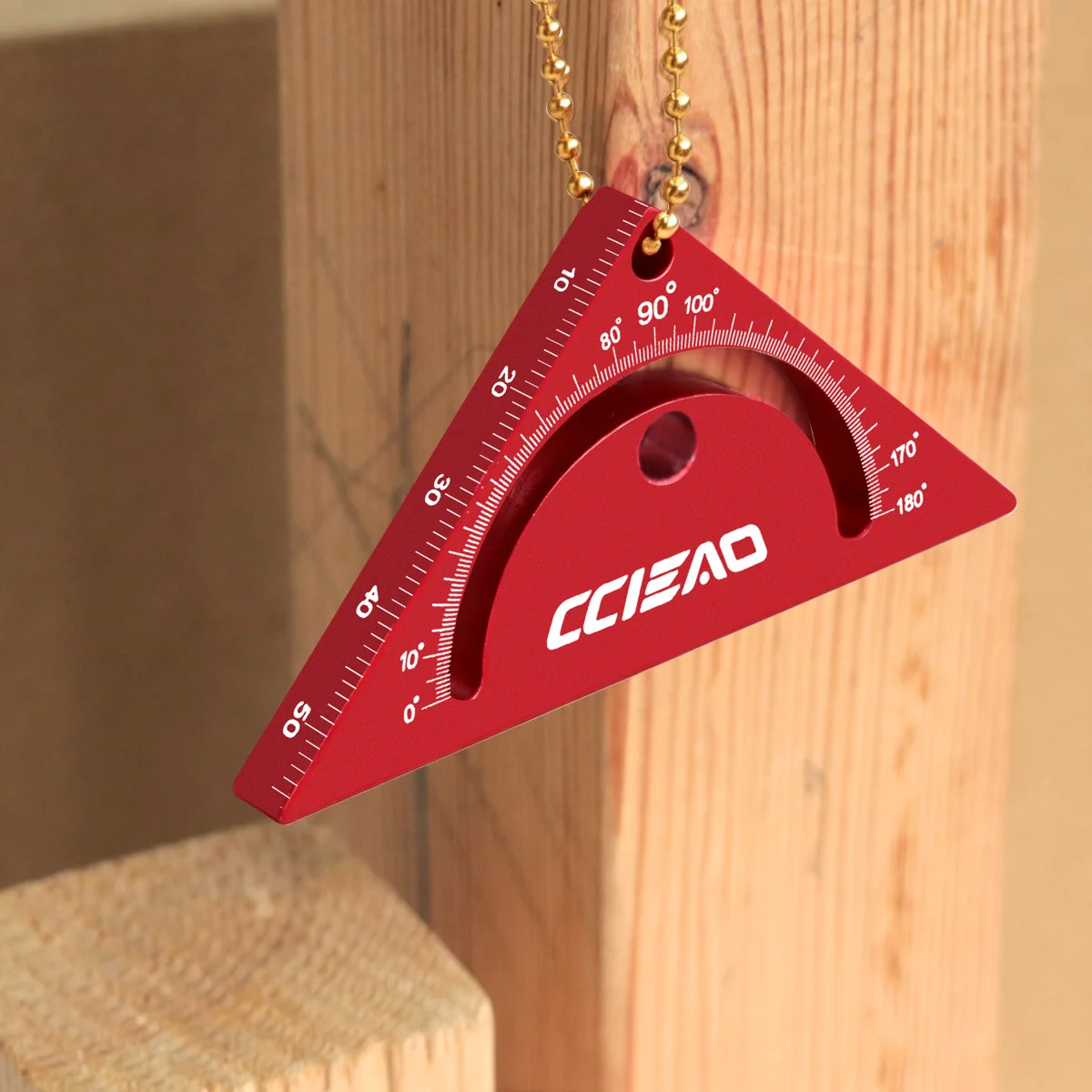 Aluminum Alloy Mini Triangle Layout Square, Multi-Angle 0-180° Protractor,Portable Carpenter Woodworking Marking Measuring Ruler