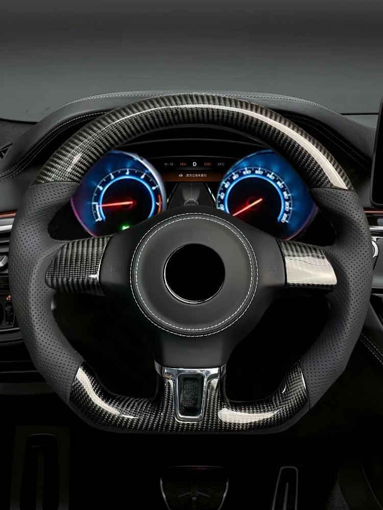 

Racing Carbon Fiber Steering Wheel for Volkswagen Golf 6 MK6 GTI GTD R 2009-2013 Polo R-Line Upgradeable MK4 MK5 MK6 MK7 GTI R