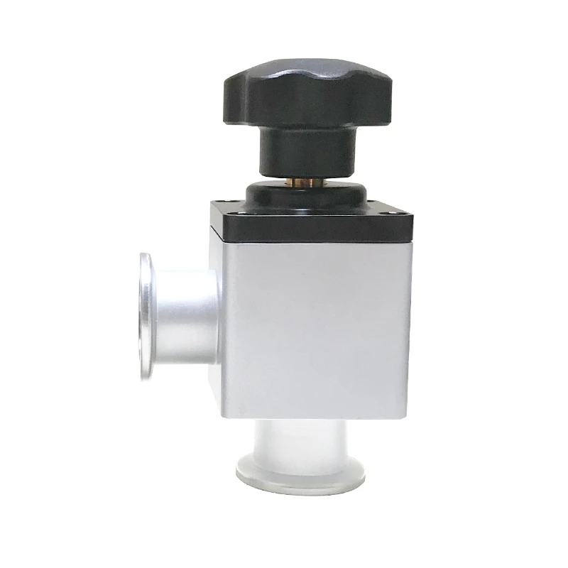 Stainless Steel Manual High Vacuum Flapper Valve KF CF Bellows Isolation Right Angle Valve