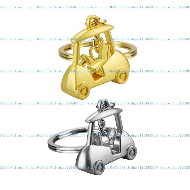 

652F Elegant Golf Cart Keychain Holder Perfect for Golf Enthusiasts Trendsetters Sports Fans Trendsetters Everyday Use Gifts
