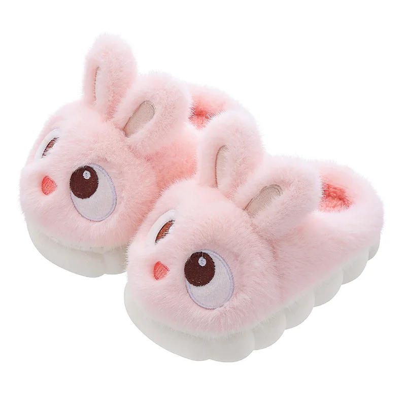 Women's cotton slippers winter indoor home warm and velvet household parent-child wool cotton shoes women wear outside winter view 5