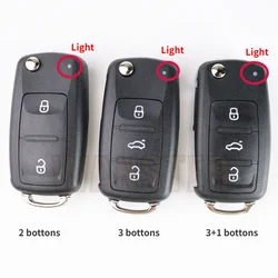 for VW/VOLKSWAGEN Tiguan Golf Touareg Sagitar Amarok Crafter Polo Skoda MK6 Passat C Jetta Beetle Car Key Fob Case Shell Housing