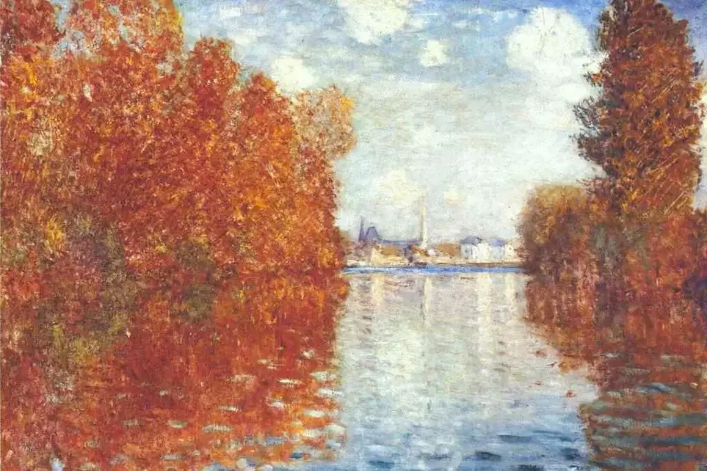 

Claude Monet Autumn Effect at Argenteuil Photo Art Film Print Silk Poster Home Wall Decor