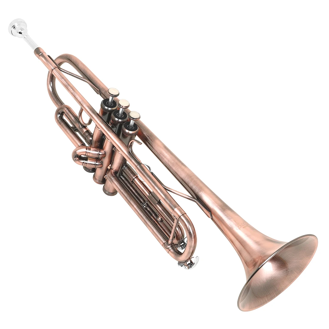 SLADE Bb Trumpet Red Antique Tube Trumpet Professional Brass Instrument for Music Lover to Practice Playing Perform
