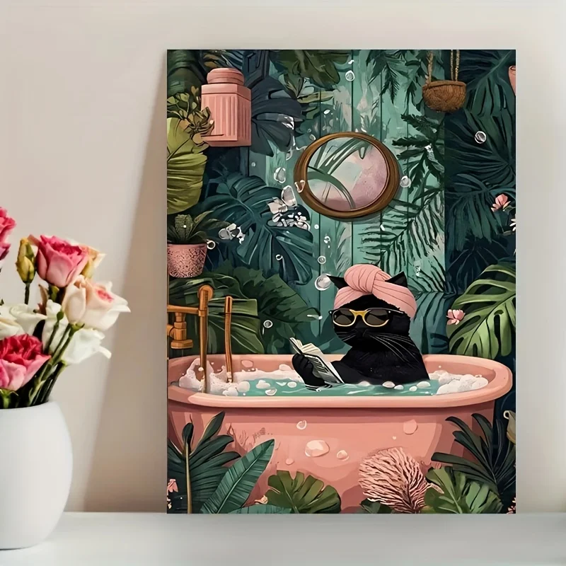 quebra-cabeca-moderno-abstrato-de-gato-preto-na-banheira-500-1000-1200-2000-pecas-decoracao-moderna-para-casa-lazer-e-relaxamento