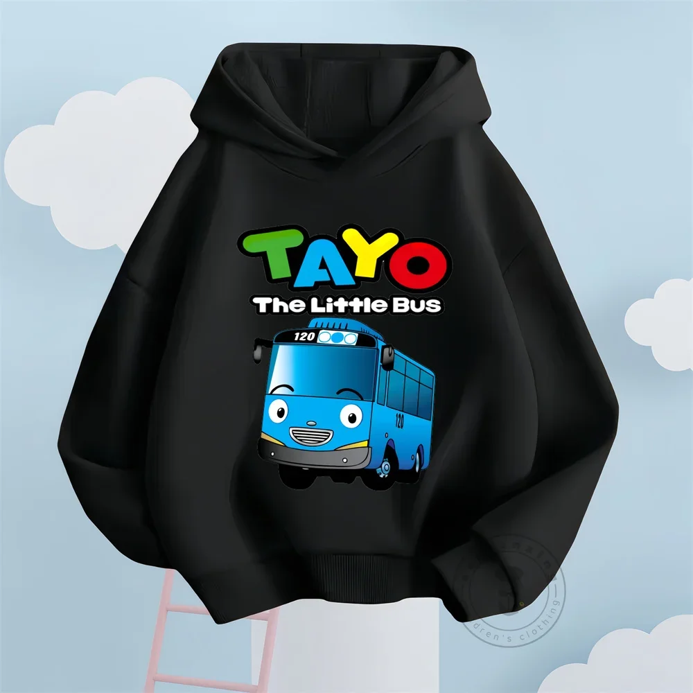 New Boys Hoodies Funny Tayo And Little Friends Cartoon Print Children\'s Winter LongSleeve Sweatshirt Boys Birthday Clothing Tops