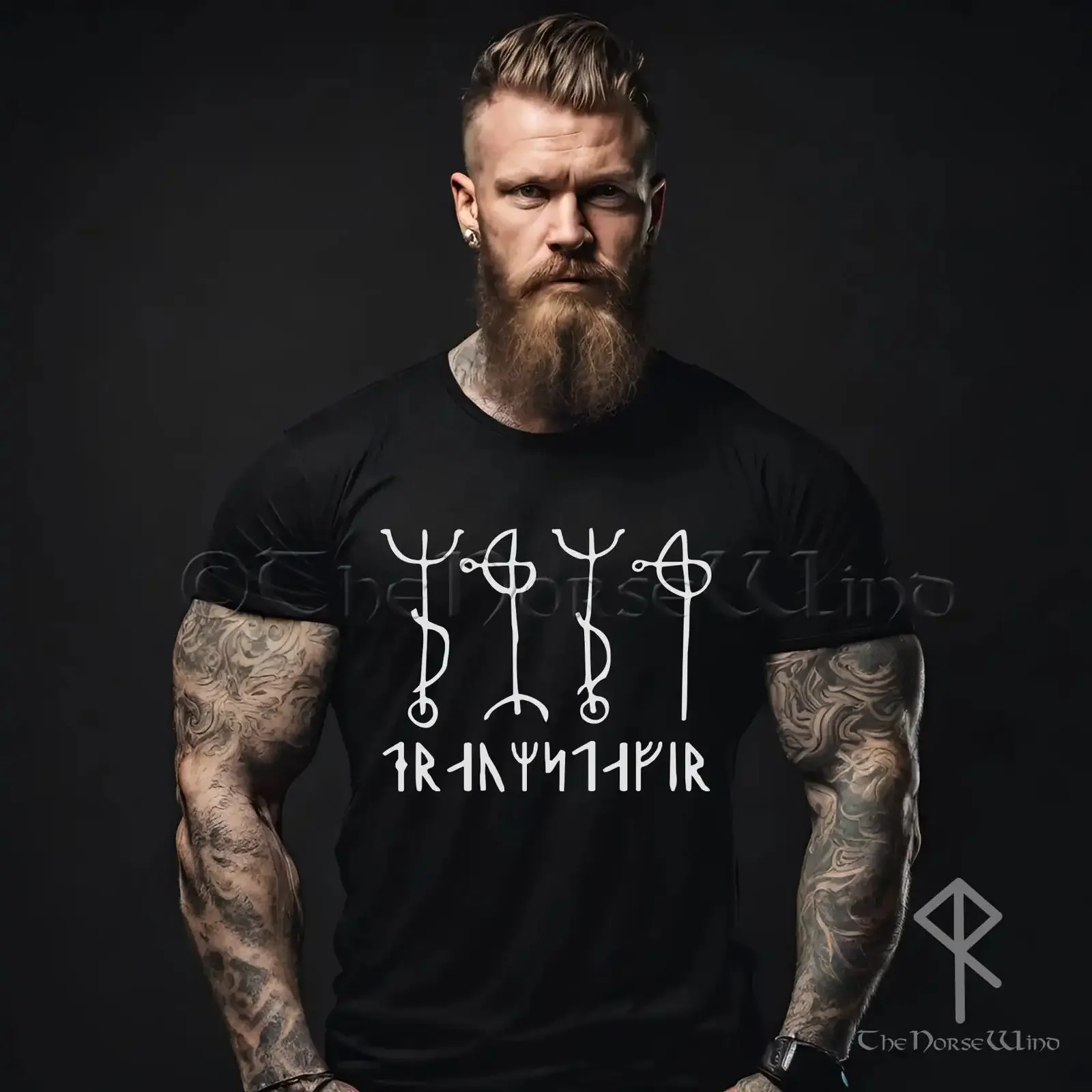 Draumstafir Viking T Shirt Norse Rune Galdrastafir Icelandic Stave The Wind vintage Washed graphic Slightly Breathable Stylish