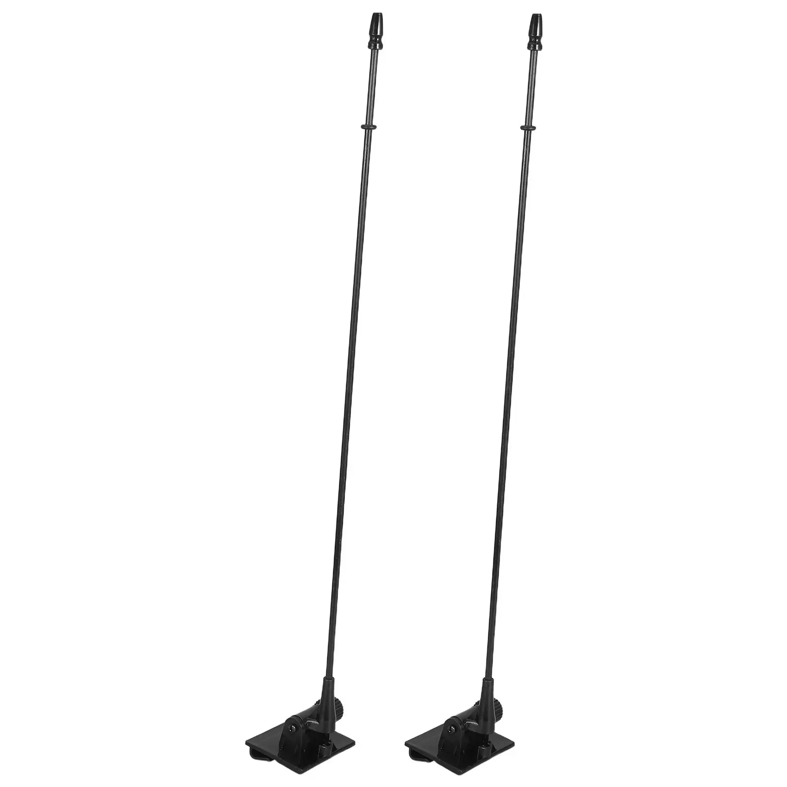 2Pcs Car Flag Pole Base Adjustable Mount Exterior Vehicle Window Trunk Lid Flag Holder Automotive Flagpole Mounting Hardware