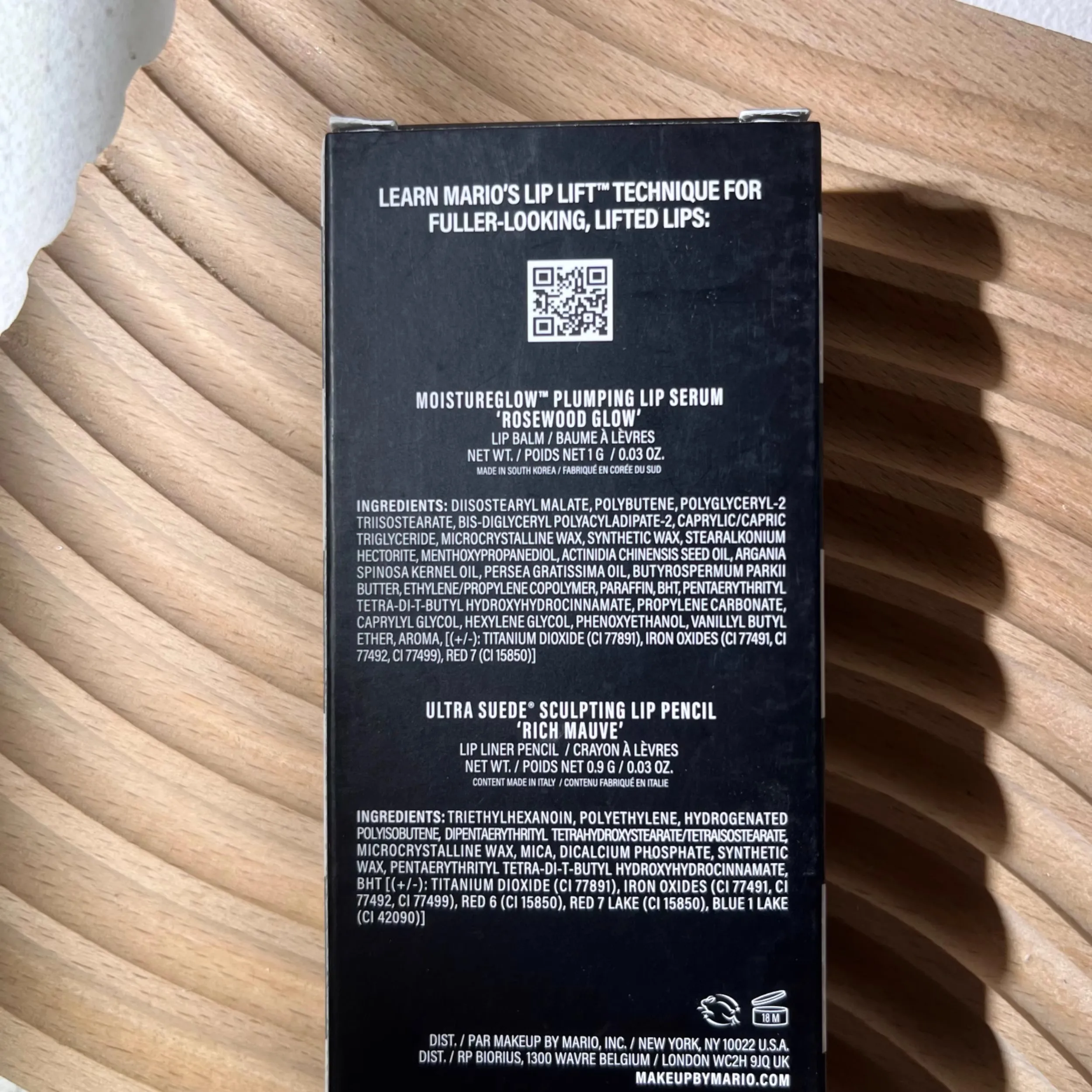 Conjunto de maquiagem labial levantada, 0,9g, lápis labial ultra esculpido rico em malva e 1g de soro labial brilhante de jacarandá, bálsamo de aparência mais completa