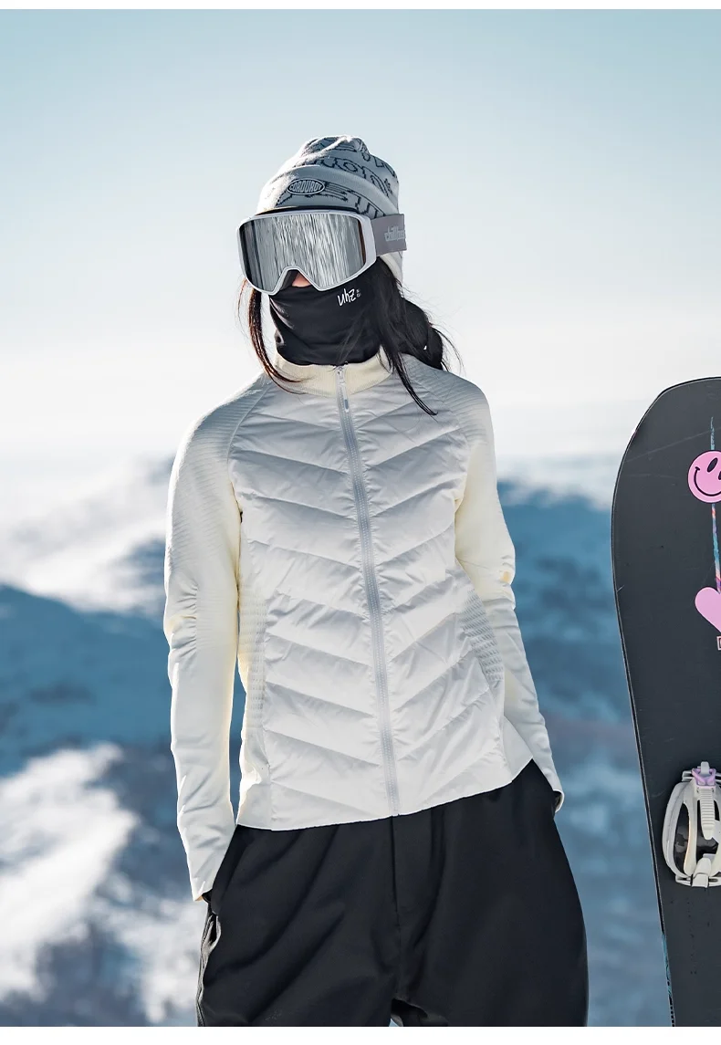 

John Snow Skiing Warm Down Insulated Lining Women's Lightweight Midlayer Thermal Vest Slim Fit Outdoor Men's