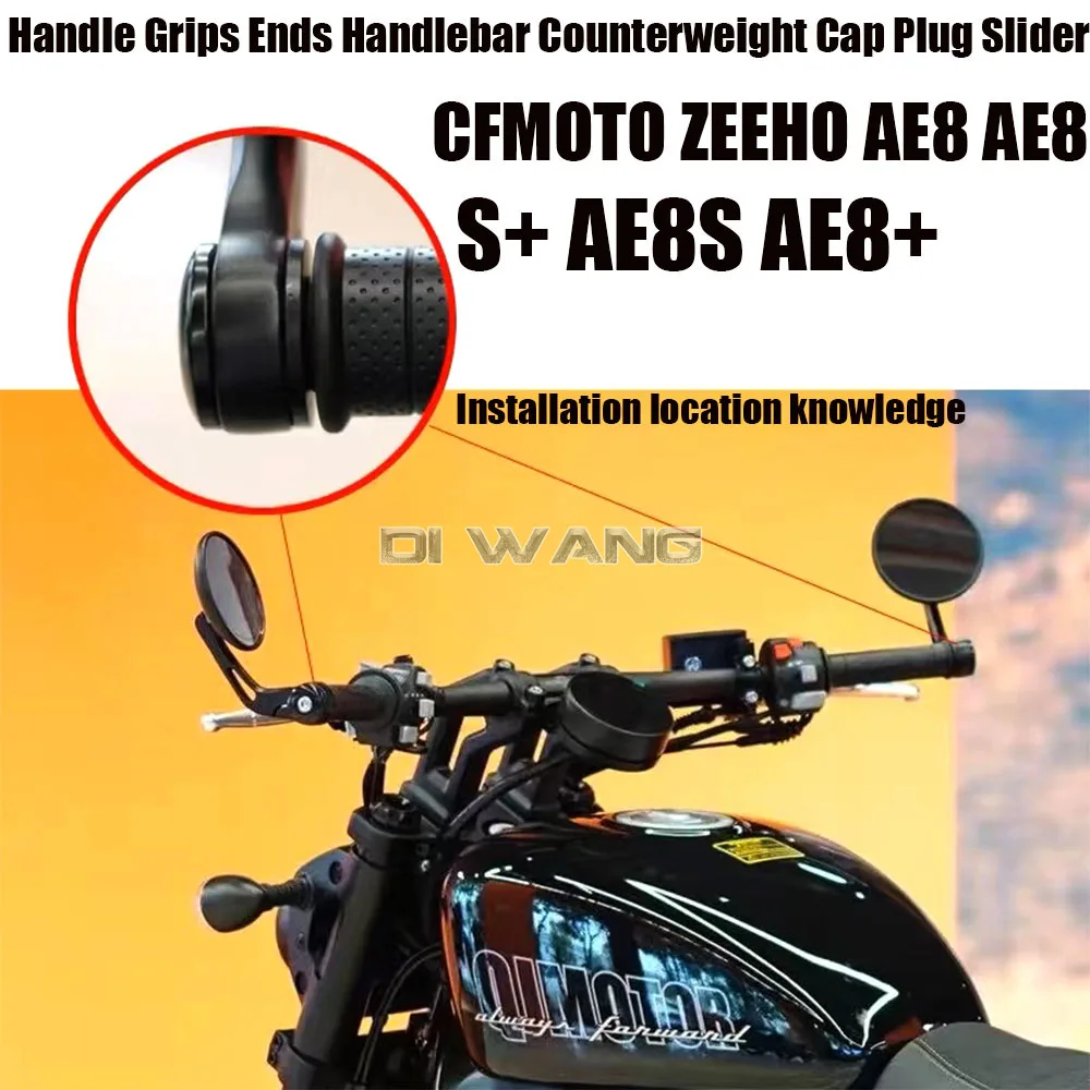 Motorcycle Handle Grips Ends Handlebar Counterweight Cap Plug Slider For CFMOTO ZEEHO AE8 AE8 S+ AE8S AE8+ Motorcycle Handle Gri