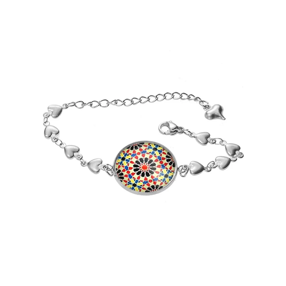 

5pcs Cabochon Base Tray Alloy Bracelet Stainless Steel Retro Wristband Diy Jewelry Craft Accessory For Gift Party