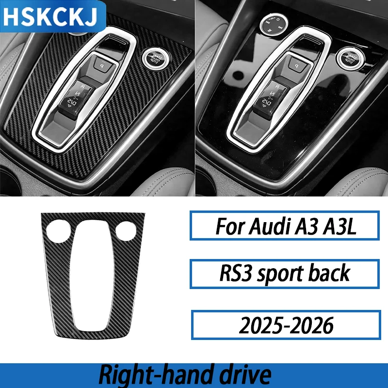 

Carbon Fiber Car Interior Accessories Center Console Gear Shift Panel Sticker for Audi A3 A3L RS3 Sport Back 2025-2026