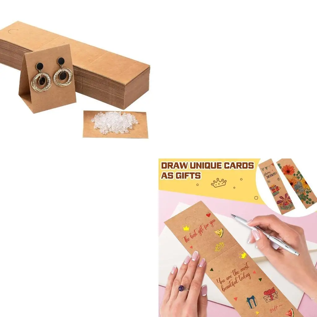 

100 шт., серьги, ожерелье, демонстрационная карточка, упаковка ювелирных изделий с 200x карточками для затычек для ушей