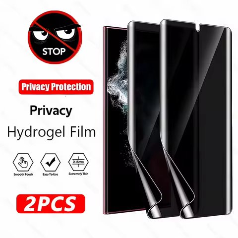 Anti-Spy Screen Protector Hydrogel Film for Samsung Galaxy S24 S23 S22 S21 Ultra Plus Privacy Full Cover Soft Films Accessories