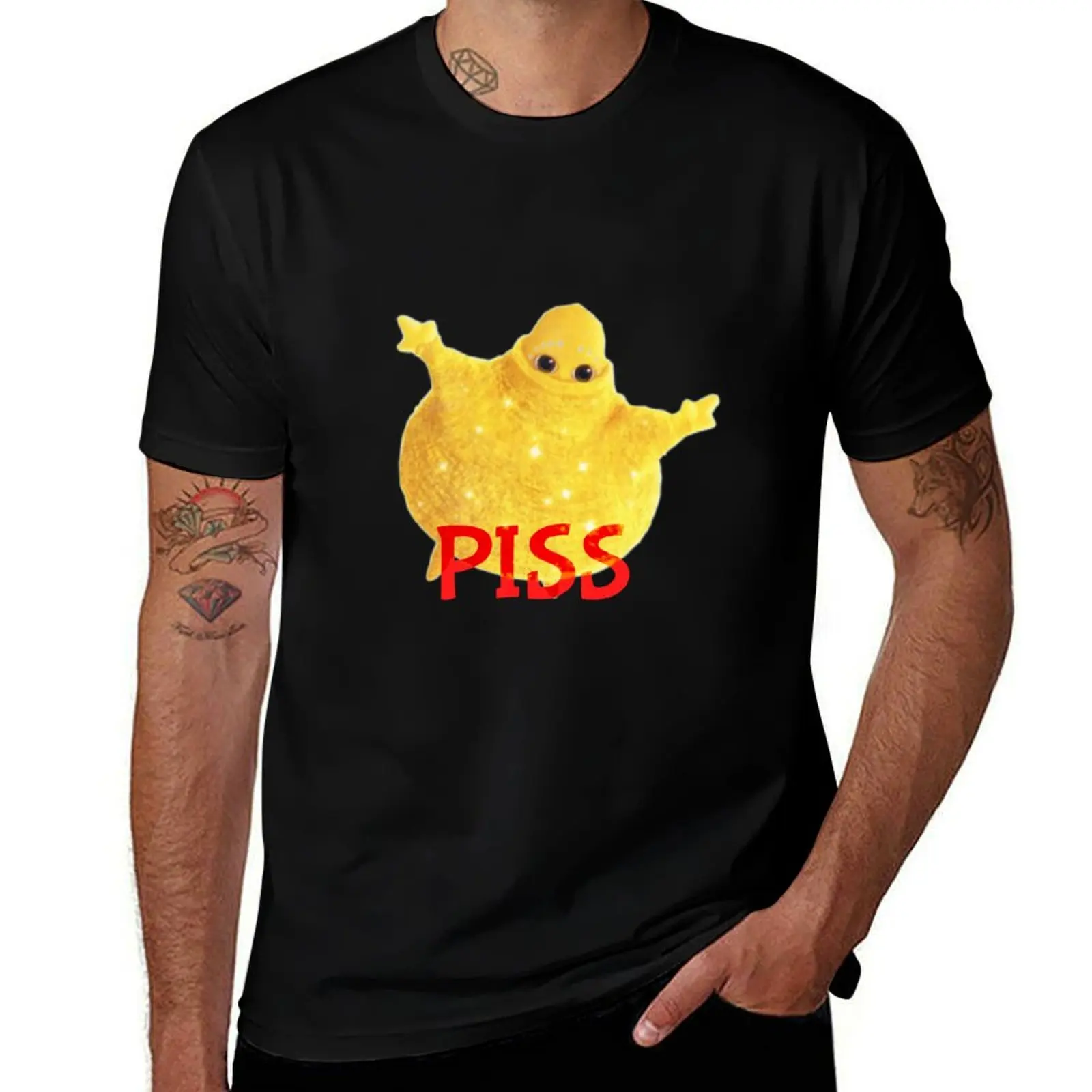 Special Edition Yellow Piss Boohbah T-Shirt Utility Work Short Sleeve Top T-Shirt