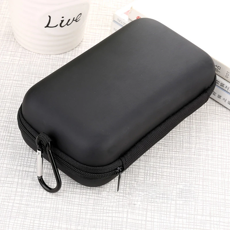 Portable Storage Bag for Power Bank Cable EVA Hard Case Earphone Phone Holder Travel Digital Accessories Storage Bag with Buckle